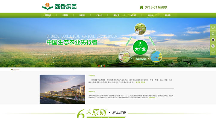 湖北團(tuán)香農(nóng)業(yè)集團(tuán)首頁第一屏截圖