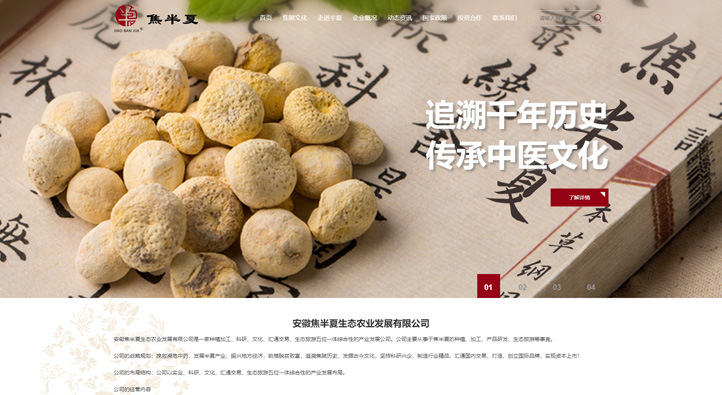 焦半夏首頁第一屏截圖